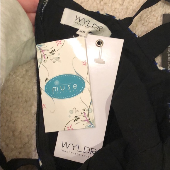 NWT Blue Cheetah Print Dress Size XS WYLDR - Picture 2 of 3